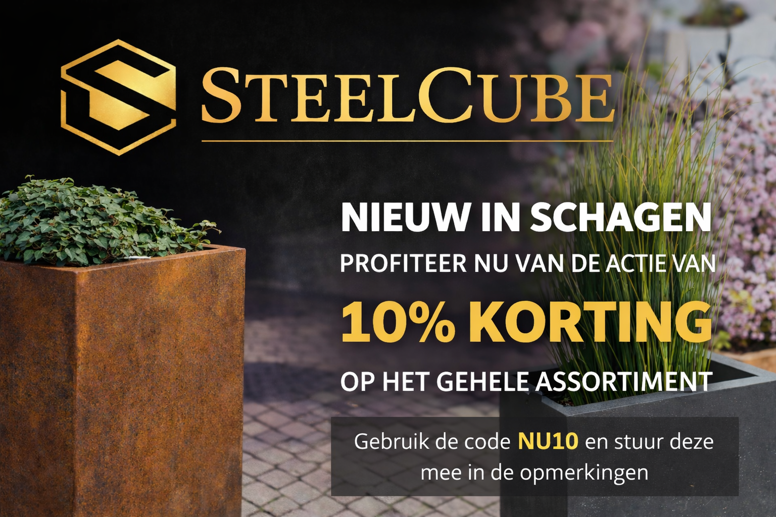 Detail van stalen hoek en bevestiging